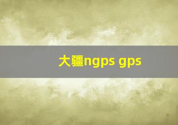 大疆ngps gps